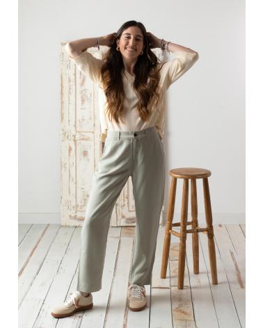 YERSE CAMISOLA MANGA CURTA DECOTE EM V BRANCO | MODELO 42509003 BLANCO