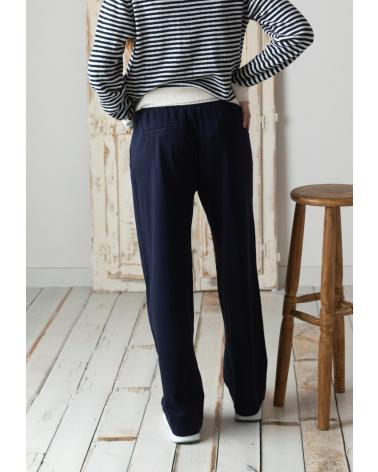 YERSE PANTALONES DE PUNTO DE ALGODÓN YERSE 42222055 PARA MUJER AZUL