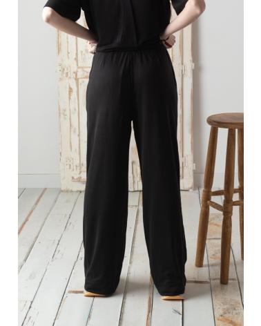 YERSE PANTALONES FLUIDOS DE PUNTO CON CINTURA ELÁSTICA NEGRO - REF. 42111037 NEGRO