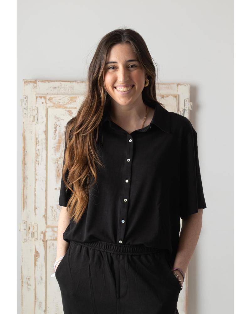 Início-YERSE---42110037---CAMISA-FLUIDA-DE-PUNTO---MUJER-NEGRO