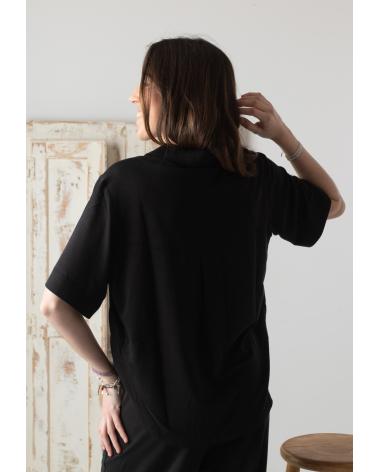 Início-YERSE---42110037---CAMISA-FLUIDA-DE-PUNTO---MUJER-NEGRO