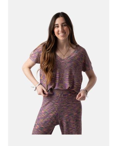 SYSTEMACTION SYSTEMACTION JERSEY CON HILO LUREX ESCOTE V - MODELO V25JE42027 MORADO