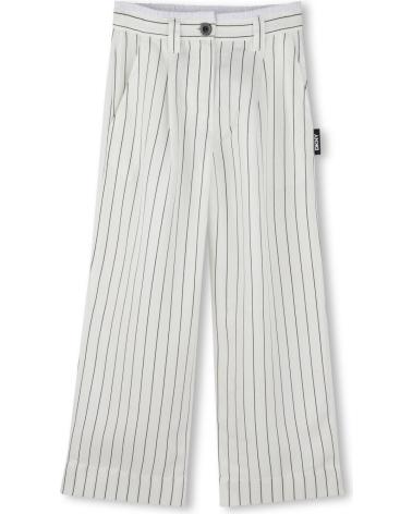 PANTALONE LARGO A RIGHE DKNY D62281N50 NERO NEGRO