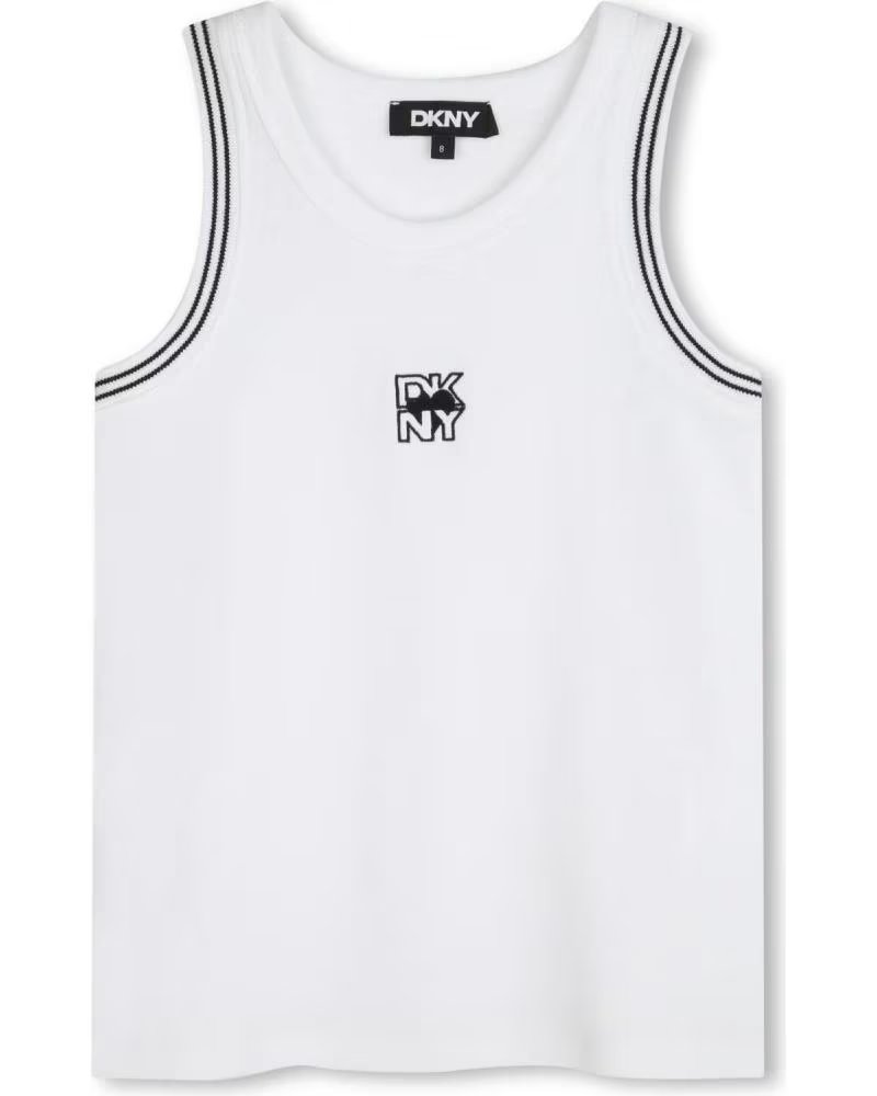 DKNY CAMISETA DE TIRANTES D6226310P EN BLANCO PARA NINAS