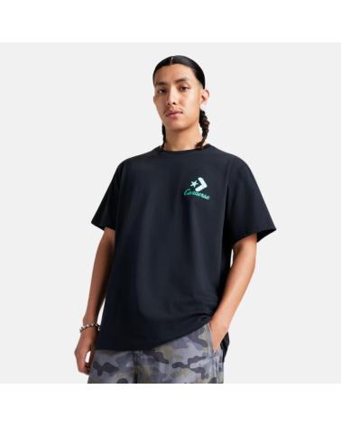 T-SHIRT CONVERSE SWINGING SKELETON 10027352-A01 NERA NEGRO