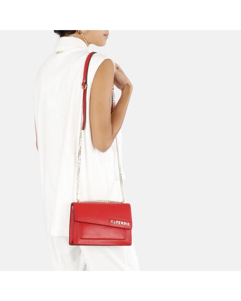 BORSA CAFENOIR C3YC0816R007 CON PATTA ASIMMETRICA ROSSA ROJO