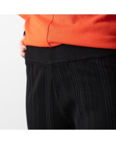 WHY NOT COLLECTION PANTALONE DRITTO IN MAGLIA W22408202 NERO NEGRO