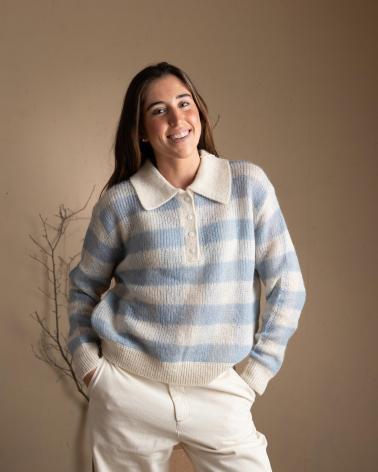 Inizio-YERSE---41565354---JERSEY-DE-CUADROS-VICHY-CON-ALPACA---MUJER-AZUL