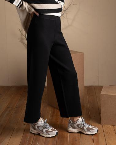 WHY NOT COLLECTION PANTALONE DRITTO W22408502 NERO NEGRO