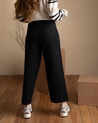 WHY NOT COLLECTION PANTALONE DRITTO W22408502 NERO NEGRO