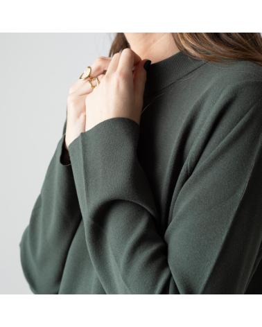 YERSE - 41575025 - JERSEY ANCHO DE PUNTO - MUJER VERDE