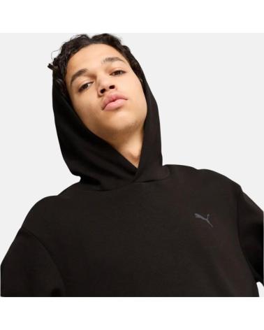 FELPA CON CAPPUCCIO PUMA OPEN ROAD 681653-01 NERA DA UOMO NEGRO