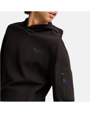 FELPA CON CAPPUCCIO PUMA OPEN ROAD 681653-01 NERA DA UOMO NEGRO