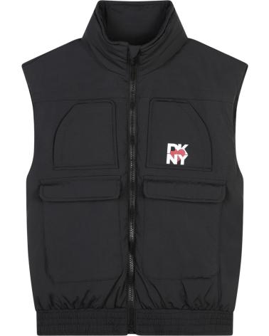 GILET ANORAK CON CAPPUCCIO DKNY D6025809B NERO NEGRO