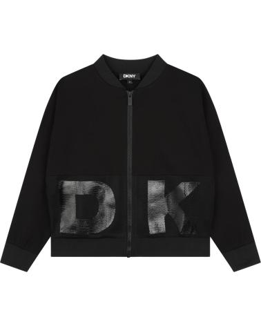 Girls'-hoodies-DKNY---D6024309B-–-CARDIGAN-DE-TEJIDO-MILANO---NINA-NEGRO