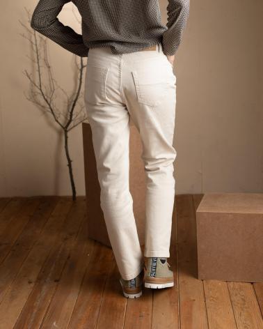 PANTALONE DRITTO SYSTEMACTION I24PA7313 COLORE ECRU CRUDO