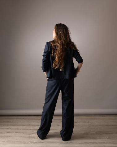 PANTALONI LUNGHI SYSTEMACTION GESSATO BLU I24PAO238 AZUL
