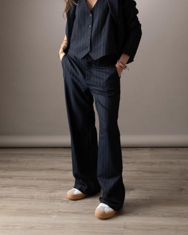 PANTALONI LUNGHI SYSTEMACTION GESSATO BLU I24PAO238 AZUL