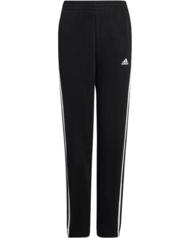 ADIDAS ESSENTIALS FLEECE 3 STRISCE HR6333 - PANTALONE SPORTIVO NERO NEGRO