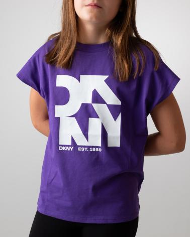 DKNY T-SHIRT D6203291C IN COTONE VIOLA MORADO