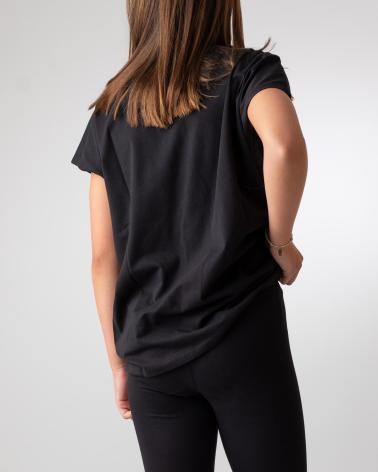 DKNY T-SHIRT D6202009B IN COTONE NERO NEGRO