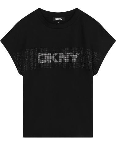 DKNY T-SHIRT D6202009B IN COTONE NERO NEGRO