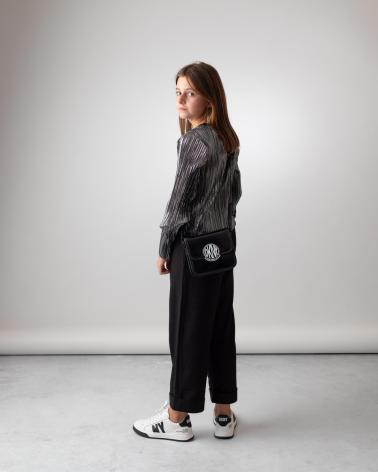 DKNY PANTALONE NERO CON VITA ELASTICA - MODELLO D6023009B NEGRO