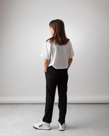 PANTALONI JOGGER DKNY NERI CON VITA REGOLABILE - D6022609B NEGRO