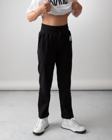 PANTALONI JOGGER DKNY NERI CON VITA REGOLABILE - D6022609B NEGRO