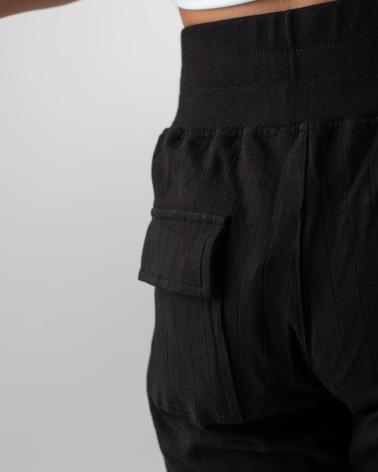 PANTALONI JOGGER DKNY NERI CON VITA REGOLABILE - D6022609B NEGRO
