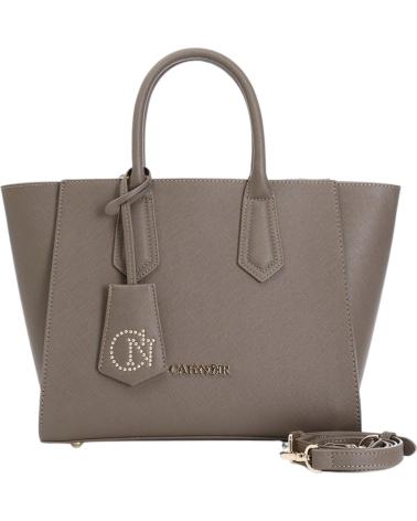 BORSA CAFENOIR SAFFIANO CON MAXI CHARM - MODELLO C3MA0701N006 GRIGIO GRIS