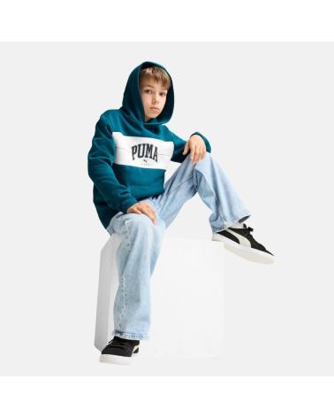 FELPA CON CAPPUCCIO PUMA SQUAD 682775-22 TIPO CANGURO VERDE VERDE