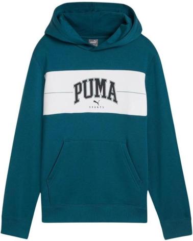 FELPA CON CAPPUCCIO PUMA SQUAD 682775-22 TIPO CANGURO VERDE VERDE