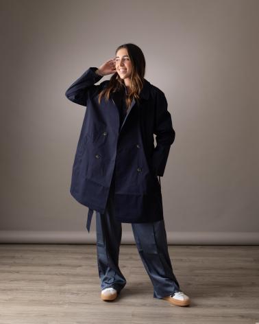 Cappotti-impermeabili-da-donna-YERSE---41624055---GABARDINA-IMPERMEABLE-MIDI-OSCURO---MUJER-AZUL