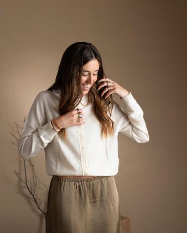 YERSE CÁRDIGAN YERSE 41544002 100% LANA MERINO BEIGE