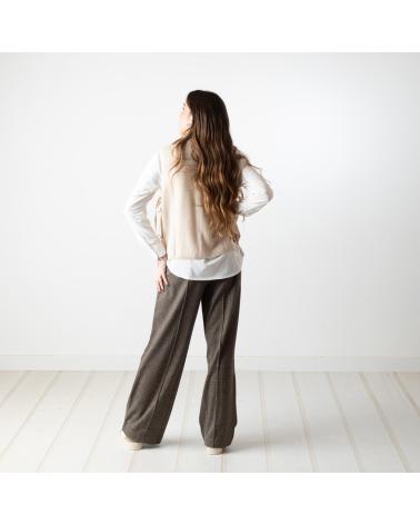 Maglioni-senza-maniche-da-donna-YERSE---41513002---CHALECO-CON-LAZOS-LATERALES---MUJER-BEIGE