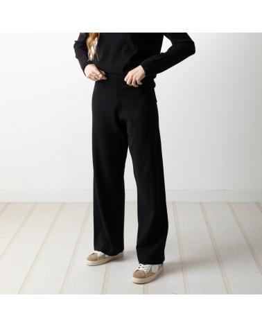 Inizio-YERSE---41506037---PANTALONES-FLUIDOS-DE-PUNTO-CON-CINTURA-ELASTIC-NEGRO