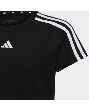 ADIDAS T-SHIRT TRAINING 3 STRISCE SLIM-FIT NERA HR5772 NEGRO