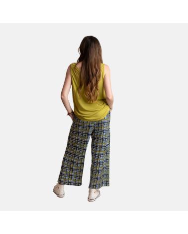 WHY NOT COLLECTION W124639 - TOP WITH RUCHED STRAPS LIME LIMA