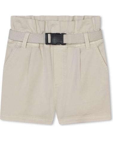DKNY PANTALÓN CORTO BLANCO CON CINTURÓN D60071119 BLANCO