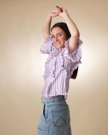 YERSE CAMISA EN PARA MUJER MULTICOLOR