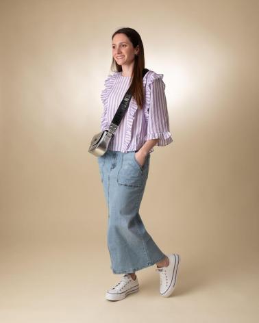 YERSE CAMISA EN PARA MUJER MULTICOLOR