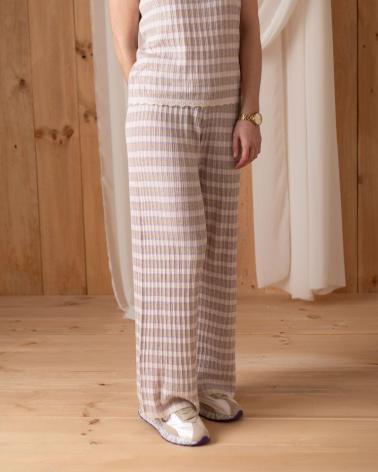 YERSE PANTALÓN DE PUNTO YERSE 40580 CON CINTURA ELÁSTICA NATURAL