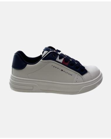 TOMMY HILFIGER SNEAKER WHITE-BLUE TOMMY HILFIGUER BLANCO