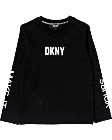 DKNY CAMISETA DE MANGA LARGA EN PARA NINAS NEGRO
