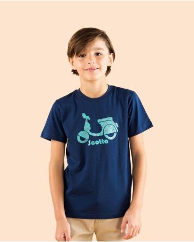 SCOTTA CAMISETA NINO MULTILOGO MARINO