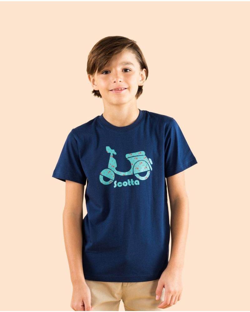 SCOTTA CAMISETA NINO MULTILOGO MARINO