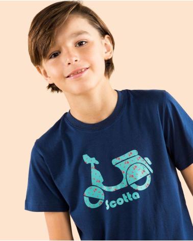 SCOTTA CAMISETA NINO MULTILOGO MARINO