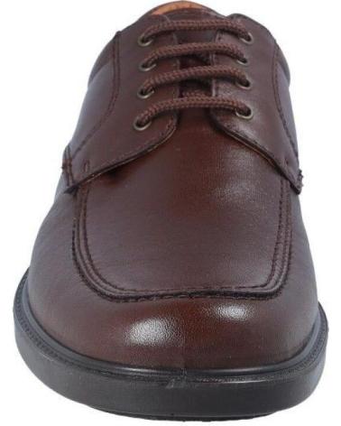 SAPATOS DE ATACADORES LUISETTI CONFORT STEP 0103 EM PELE MARROM MARRON