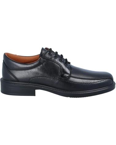 SAPATOS DE ATACADORES LUISETTI CONFORT STEP 0105 EM PELE PRETA NEGRO